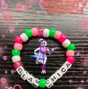 Five Nights At Freddy's Security Breach 'Glamrock Chica' Beaded Kandi Bracelet